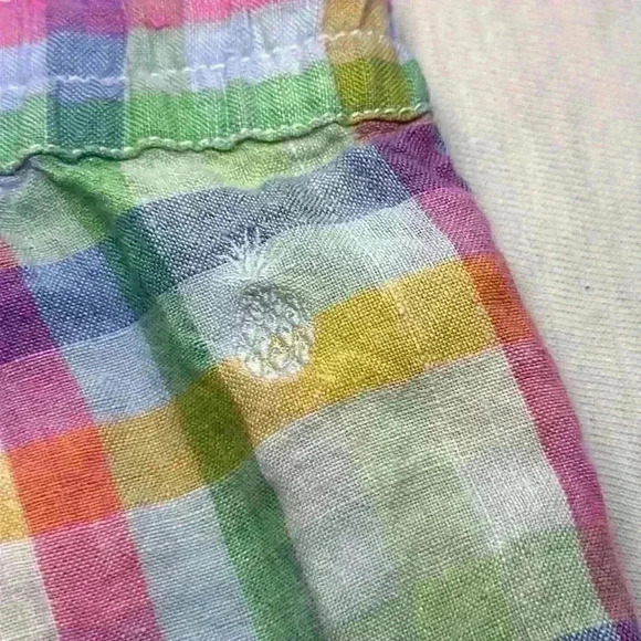 Tommy Bahama 100% Linen Multicolored Shorts with Drawstring Women’s Size Small - Picture 7 of 11